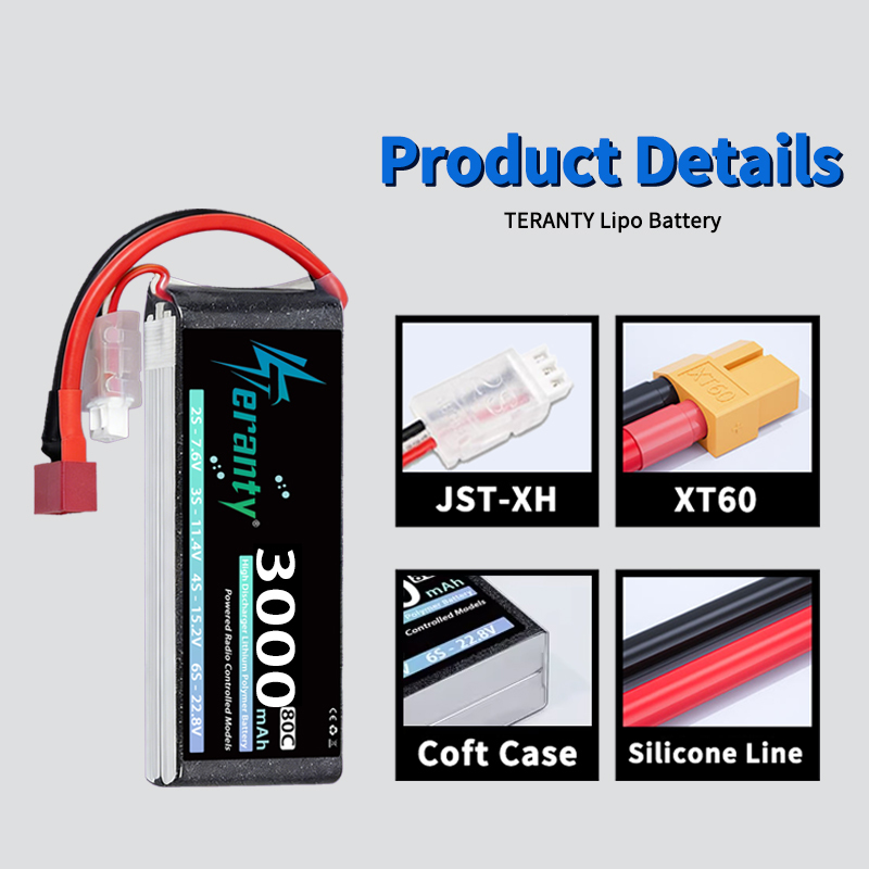 Batería Lipo TERANTY 2S 3000mA - Drone Battery 3S reseña y precio