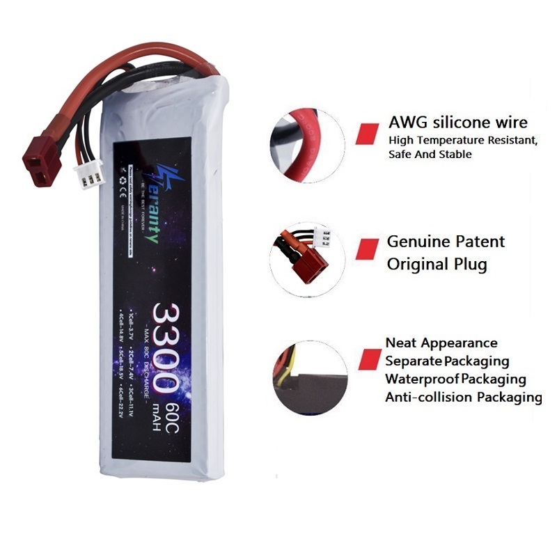 Batería LiPo 2S 7,4 V 3300mAh  - Drone Battery 3S reseña y precio