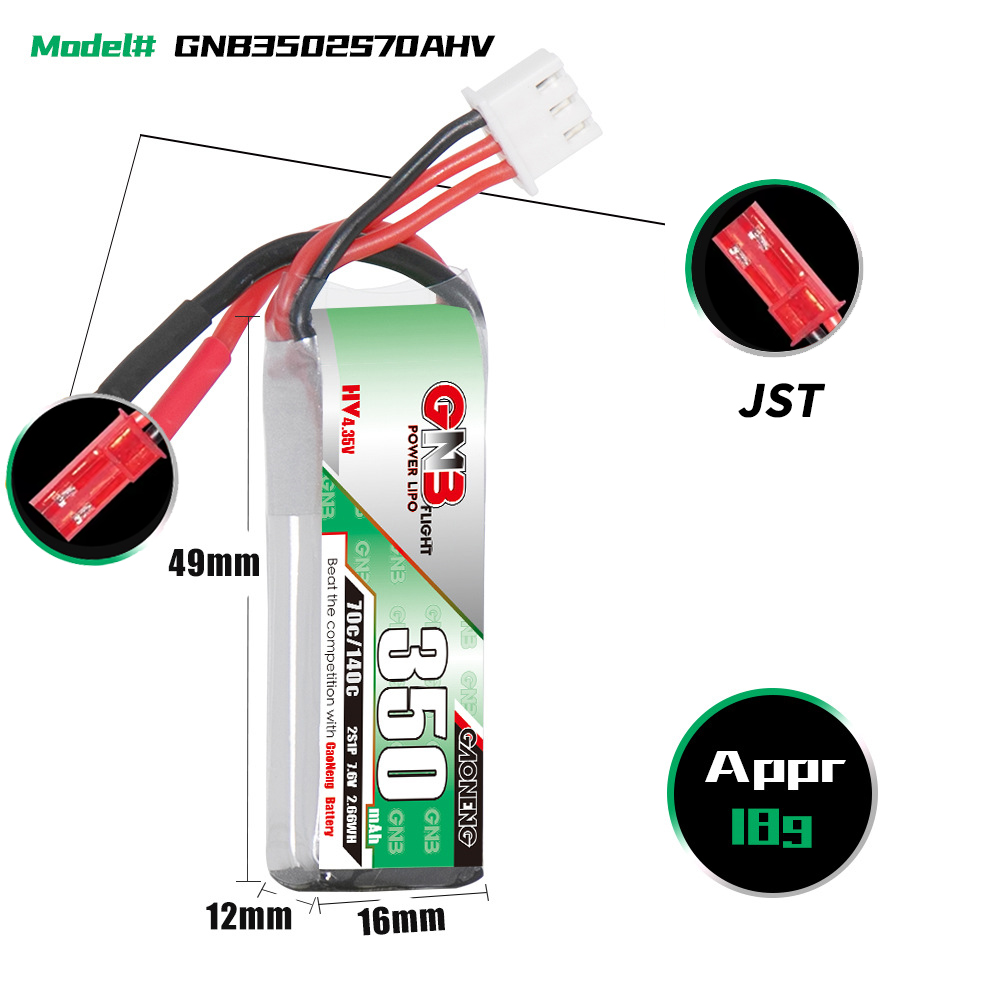 Batería Lipo GAONENG GNB 2S 7. - Drone Battery Lipo reseña y precio